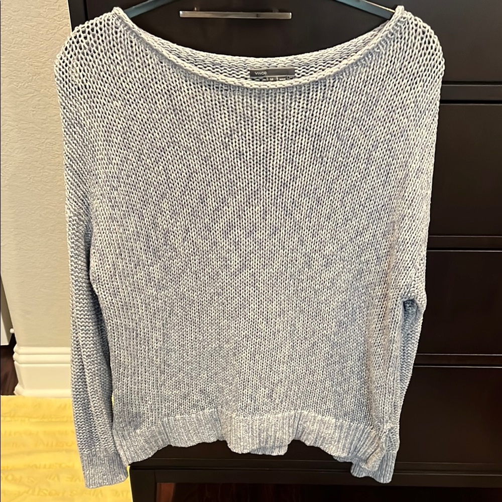 Hardly Worn, VINCE, cotton knit sweater, medium, blue